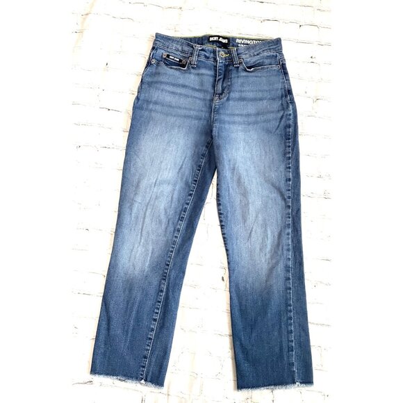 DKNY Rivington Slim Straight Crop Jeans Women's Size 26/2 Blue Stretch - Picture 1 of 7